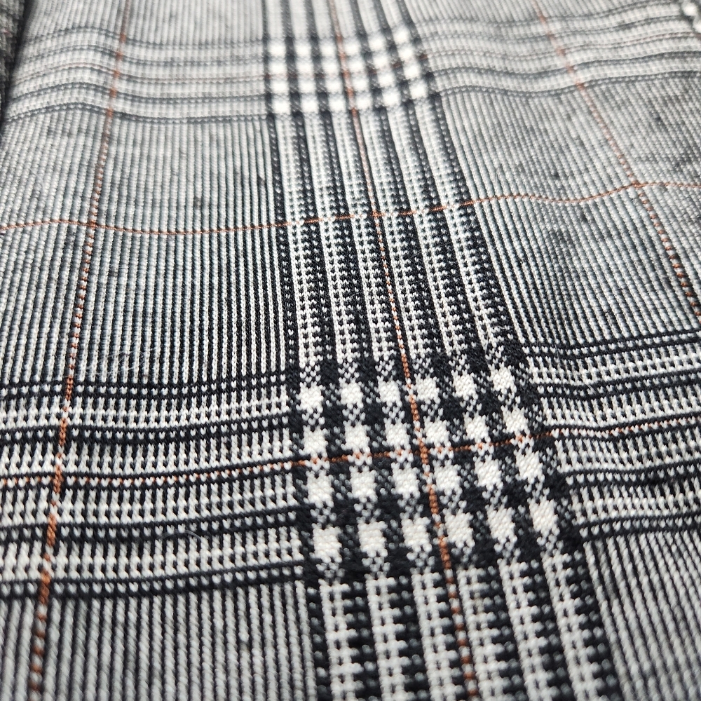 Elastic Waist Tartan Striped Straight Leg - Picture 3 of 5